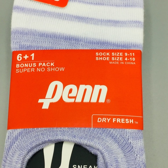 PENN Ladies Super No Show Socks Sock Size 9-11 - Picture 3 of 4